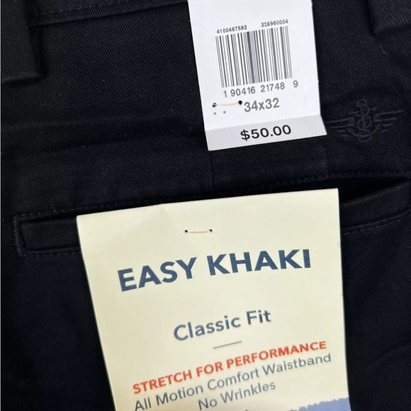 Dockers Mens Easy Khaki Pants Black 34X32 - Picture 3 of 3